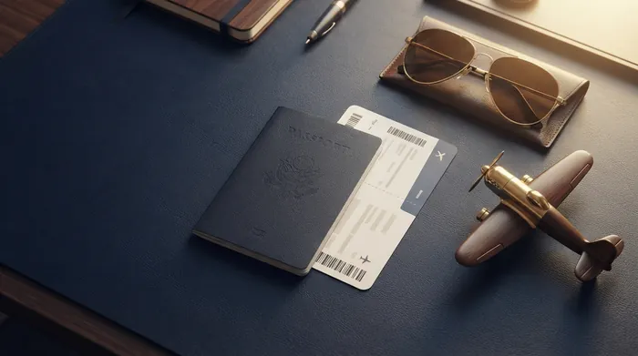 Passport and boarding pass ready for a Dubai trip